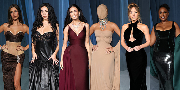 Móda z Gala: Kardashianová bez obličeje, sexy Moore i krásná dcera Crawfordové